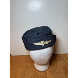 Paratrooper Wings Hat Cap Fitted Mens One Size Blue Military Forage Airborne